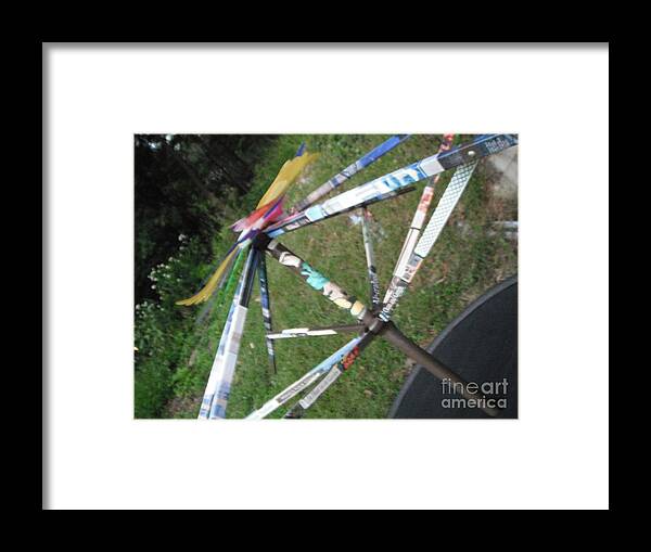 Whirl Framed Print featuring the photograph Upbrella Whirl Recycle by GJ Glorijean