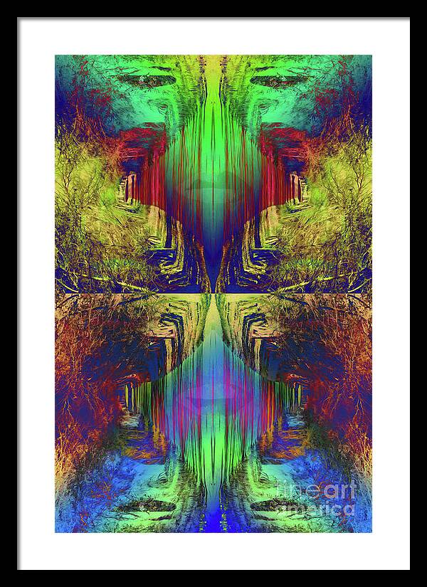 Spiritual Framed Print featuring the digital art Upside Down or Right Side Up by Atousa Raissyan