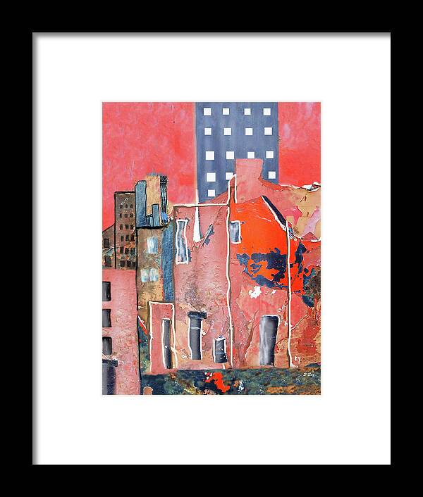 Abstract Framed Print featuring the painting Urbanity II 300 by Sharon Williams Eng