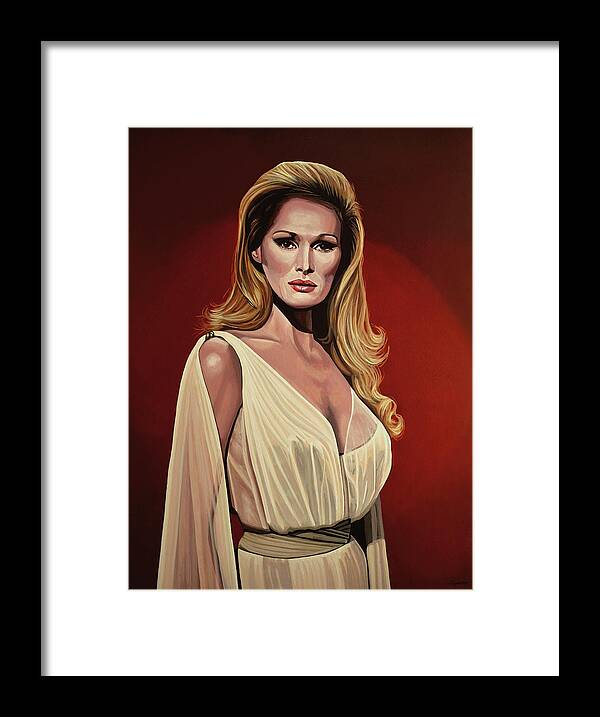 Ursula Andress Framed Print featuring the painting Ursula Andress Painting 2 by Paul Meijering