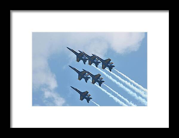 United States Framed Print featuring the photograph US Navy Blue Angels by Robert Banach