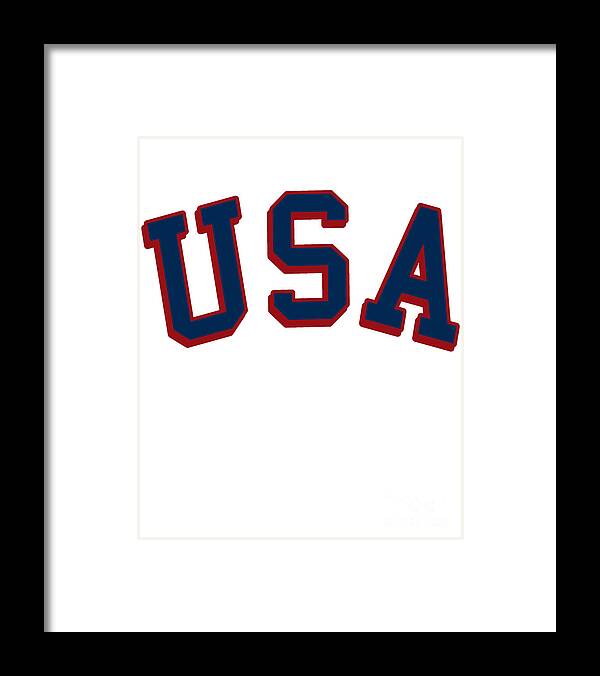 Usa Framed Print featuring the digital art USA America 4th of July by Flippin Sweet Gear