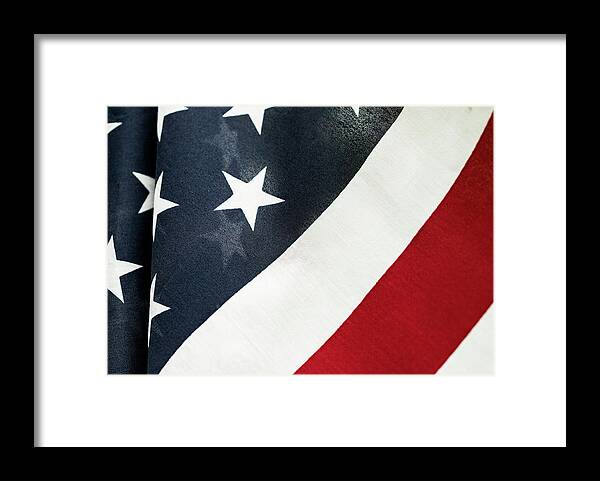 America Framed Print featuring the photograph USA Proud American Flag 7 by Amelia Pearn