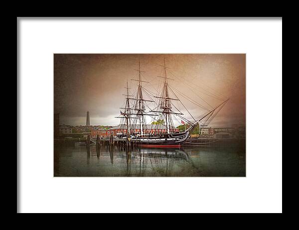 Boston Framed Print featuring the photograph USS Constitution Boston by Carol Japp