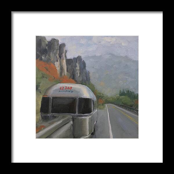 Utah Framed Print featuring the painting Utah Fall Road Trip by Elizabeth Jose