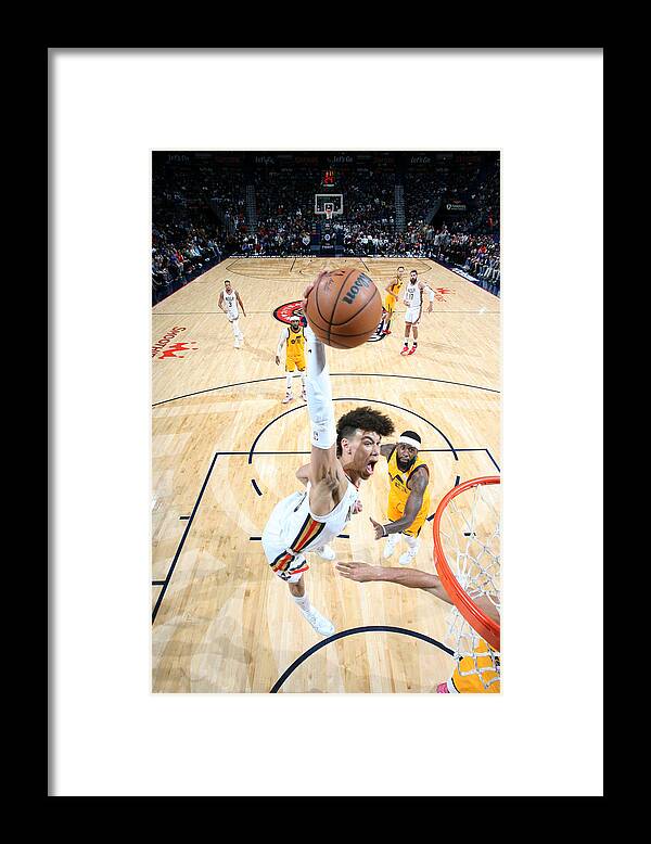 Jaxson Hayes Framed Print featuring the photograph Utah Jazz v New Orleans Pelicans by Layne Murdoch Jr.