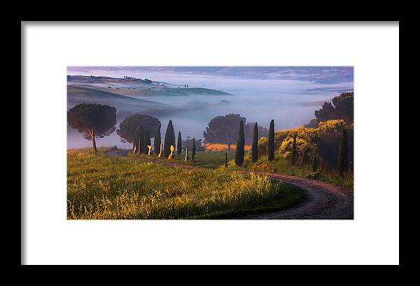 Italy Framed Print featuring the photograph Val d'Orcia by Evgeni Dinev