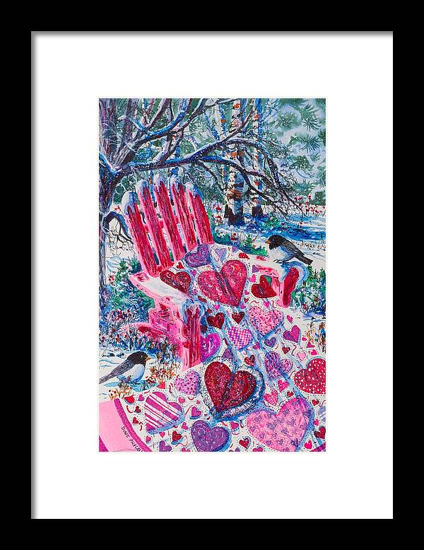 Valentine Framed Print featuring the painting Valentine Hearts by Diane Phalen