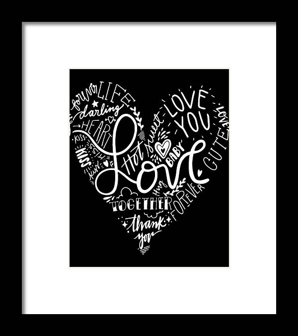 Cool Framed Print featuring the digital art Valentines Day Heart by Flippin Sweet Gear