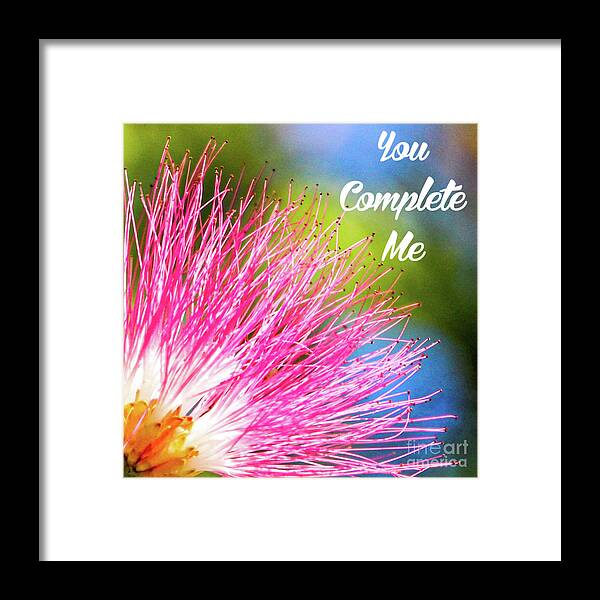 Valentines Framed Print featuring the photograph Valentine's Day You Complete me by Joanne Carey