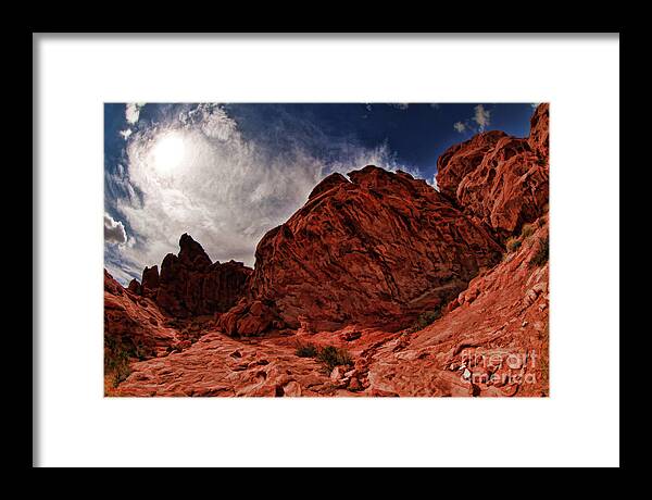 Valley Of Fire Framed Print featuring the photograph Valley Of Fire Giant Boulders by Blake Richards