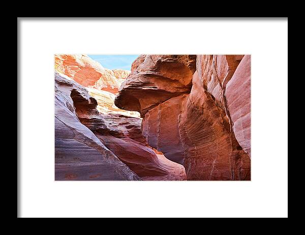 Valley Of Fire State Park Framed Print featuring the photograph Valley of Fire Nevada Slot Canyon by Kyle Hanson