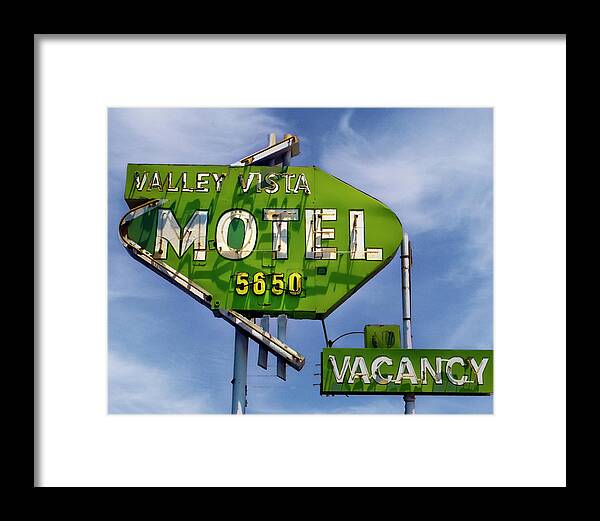 Motel Framed Print featuring the photograph Valley Vista Motel by Matthew Bamberg