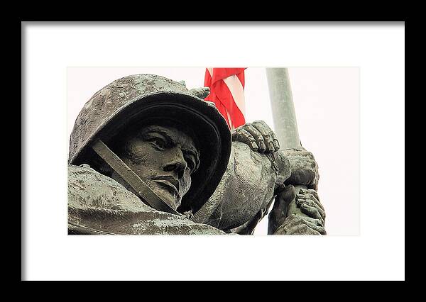 Iwo Jima Marine Corps Memorial Framed Print featuring the photograph Valor No. 2 by Steve Ember