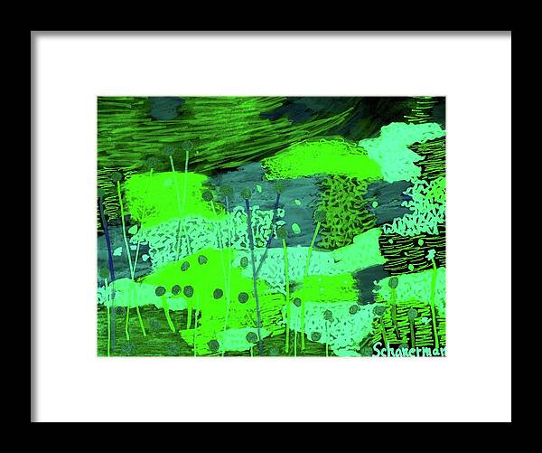 Original Painting Framed Print featuring the painting Variation And Insight by Susan Schanerman