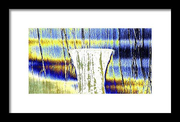 Abstract Framed Print featuring the digital art Vase In The Window by Will Borden