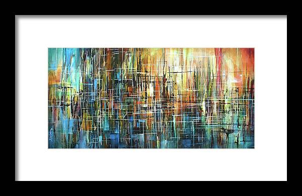  Framed Print featuring the painting Veil of deceit by Michael Lang