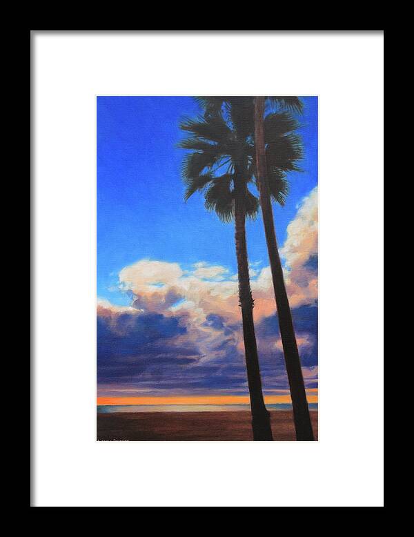Painting Framed Print featuring the painting Venice Beach by Andrew Danielsen