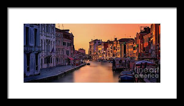 Cityscape Framed Print featuring the photograph Venice cityscape by The P