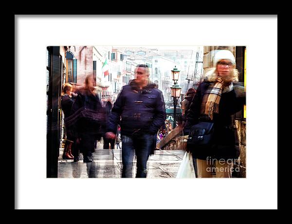 Venice Motion Framed Print featuring the photograph Venice in Motion Three by John Rizzuto