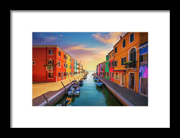 Burano Framed Print featuring the photograph Burano Late Afternoon by Stefano Orazzini