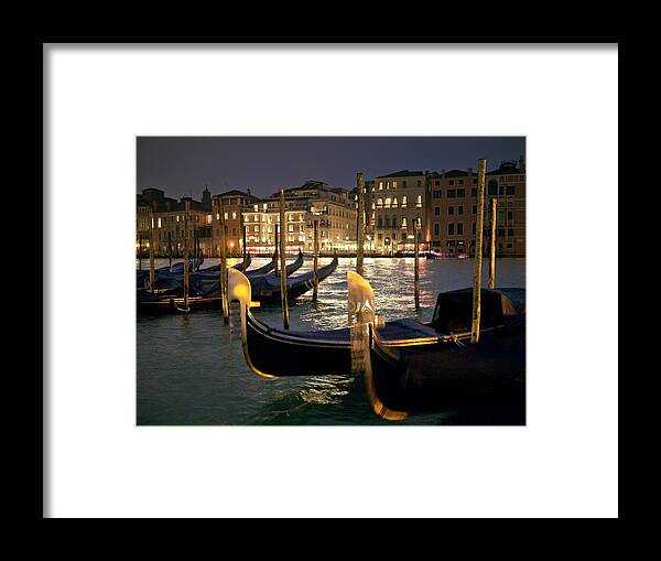 Blurred Motion Framed Print featuring the photograph Venice Nights by Bernd Schunack