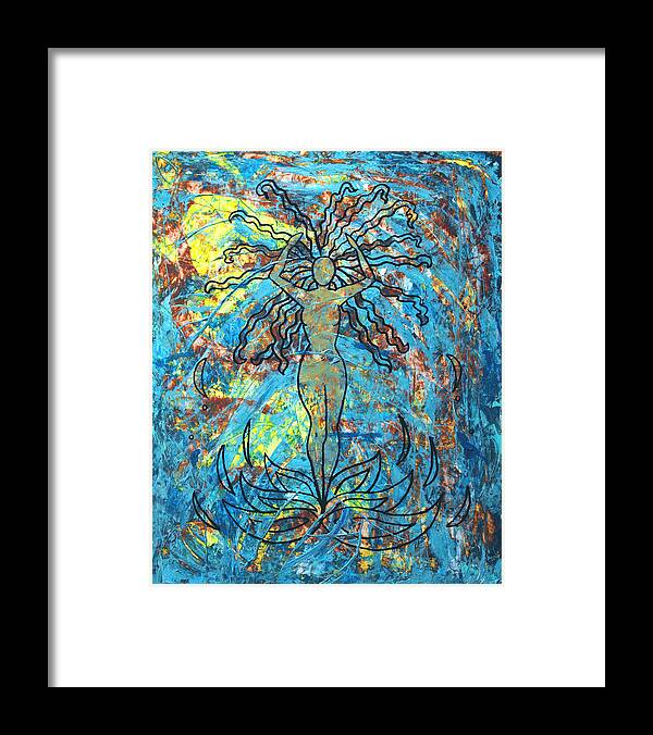 Venus Framed Print featuring the painting Venus Rising by Vallee Johnson