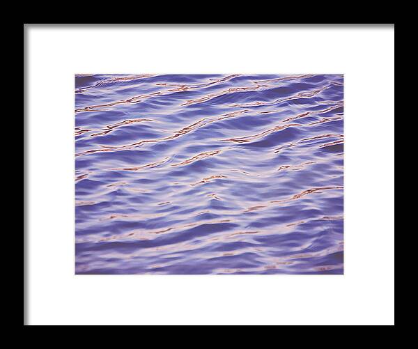 Lake Framed Print featuring the digital art Periwinkle Blue Water Reflections by Gaby Ethington