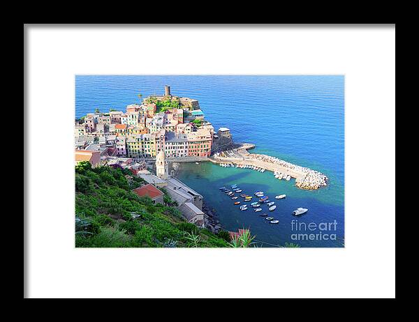 Vernazza Framed Print featuring the photograph Vernazza of Cinque Terre, Italy by Anastasy Yarmolovich