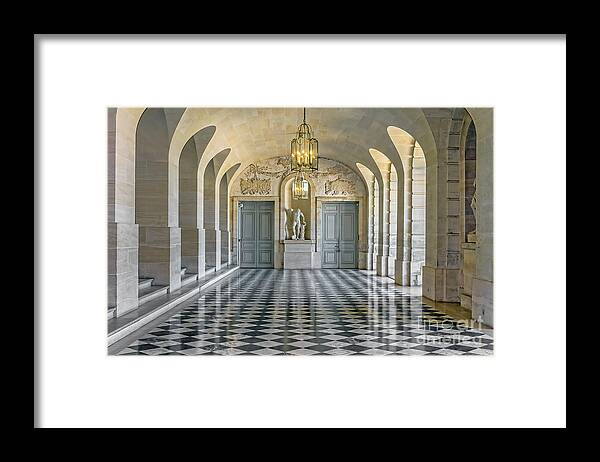 Versailles Framed Print featuring the photograph Versailles Palace Hallway by Elaine Teague