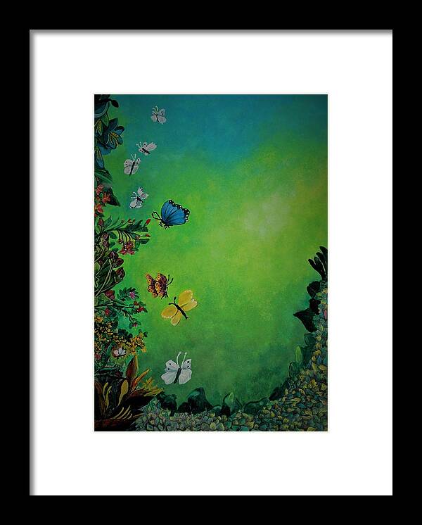 Spring Framed Print featuring the painting Vibrant spring by Tara Krishna