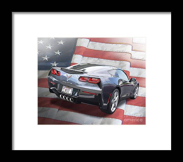 Corvette Framed Print featuring the photograph Viet Vet Vette by Ron Long