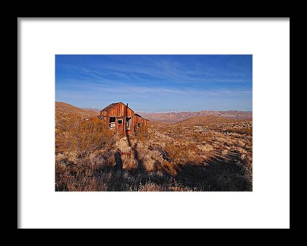 Randsburg Framed Print featuring the photograph View Estate - Randsburg California by Glenn McCarthy Art and Photography