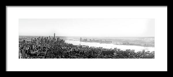 Battery Park City Framed Print featuring the photograph View From Empire State Building, New York by Serge Ramelli