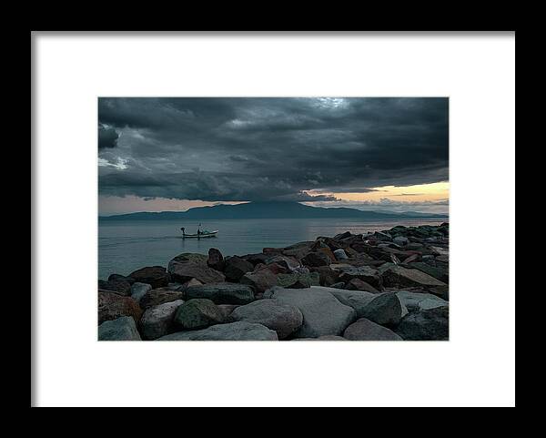 Mytilene Framed Print featuring the photograph View of Mytilene from Assos by Ioannis Konstas