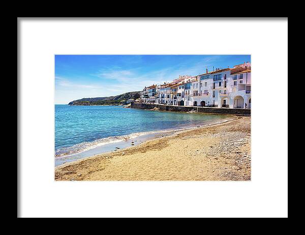 Catalonia Framed Print featuring the photograph View of the beach of Port Alger by Jordi Carrio Jamila