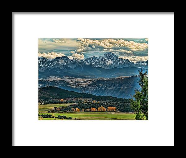 Mt Sneffels Framed Print featuring the photograph View to Mt Sneffels by Alana Thrower