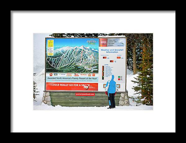 Boy Framed Print featuring the photograph Village Centre Big White by David L Moore
