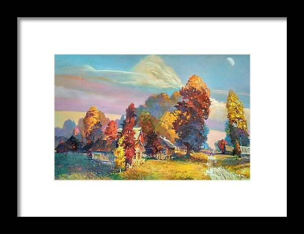 Ignatenko Framed Print featuring the painting Village by Sergey Ignatenko