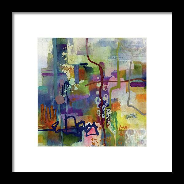 Abstract Framed Print featuring the painting Vintage Atelier 2 - Magenta by Hailey E Herrera