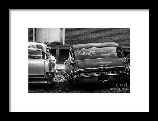 Story Mill Framed Print featuring the photograph Vintage Cars Story Mill Complex Bozeman Montana by Edward Fielding