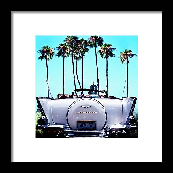 Chevrolet Belair Framed Print featuring the photograph Vintage Chevrolet Convertible by Larry Butterworth