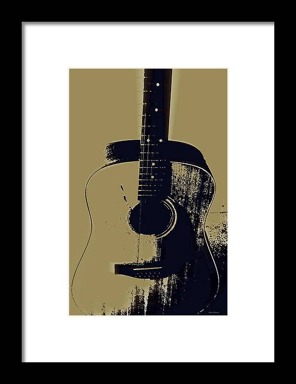 Vintage Guitar Art Framed Print featuring the photograph Vintage Guitar by Linda Sannuti