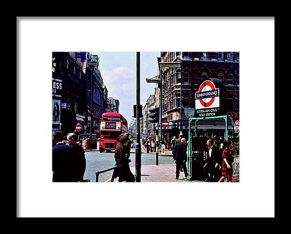 Vintage London Framed Print featuring the photograph Vintage London Tottenham Court Road Station by Ira Shander