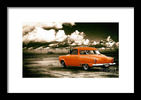 Cars Framed Print featuring the photograph Vintage Orange by Steven Digman