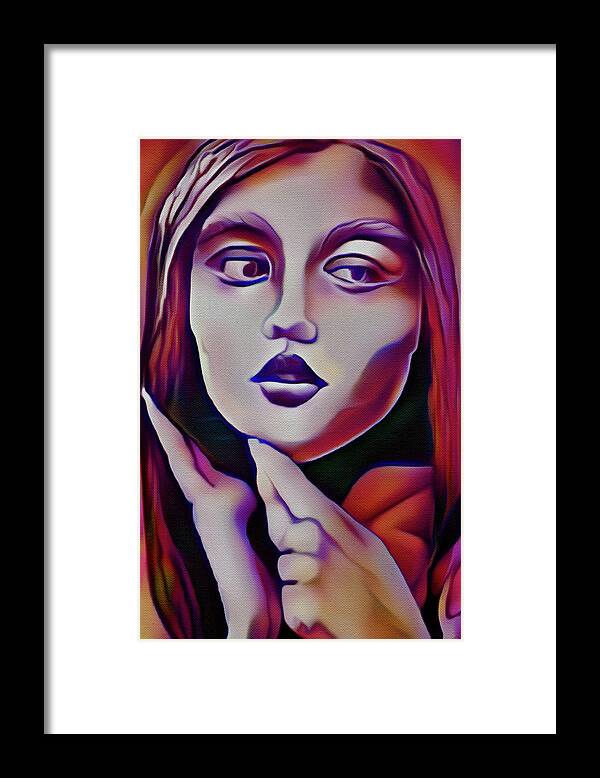  Framed Print featuring the digital art Violet by Michelle Hoffmann