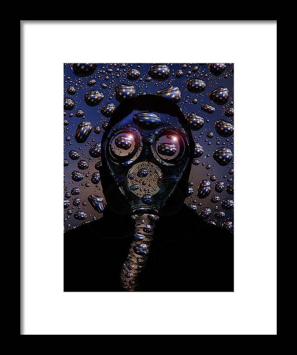 Mask Framed Print featuring the digital art Viral America by Jim Painter