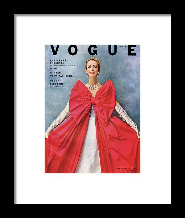 Holiday Framed Print featuring the photograph Vogue Magazine November 15, 1951 by Cecil Beaton