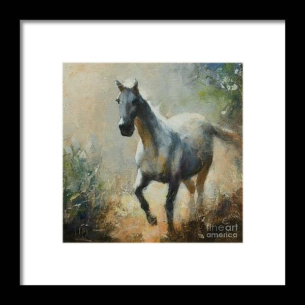 Horse Framed Print featuring the painting W1412 Horse by John Silver