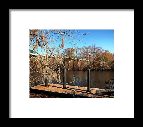 Waccamaw River Framed Print featuring the photograph Waccamaw River Bridge at Conway, SC by Bill Swartwout